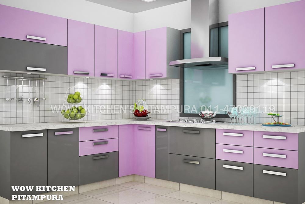 L Shaped Modular Kitchen