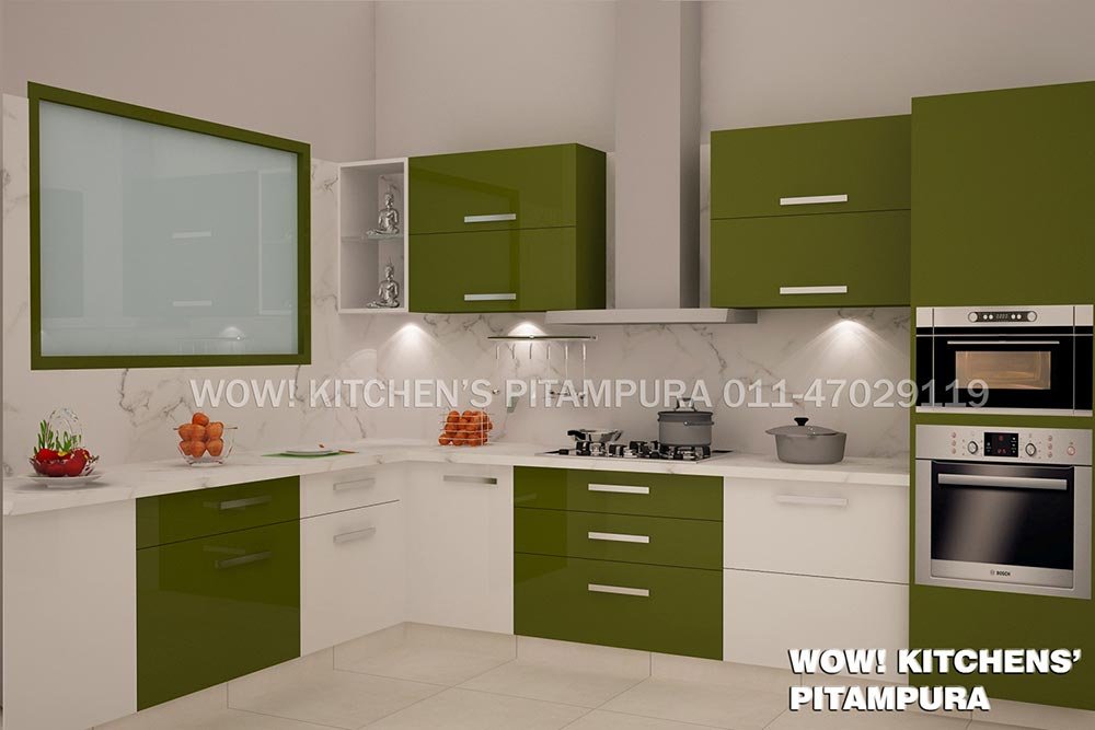 L Shaped Modular Kitchen