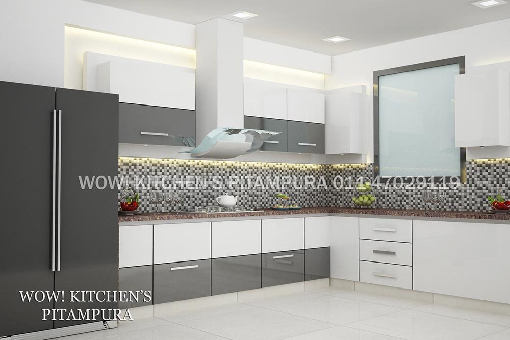 U shape kitchen design