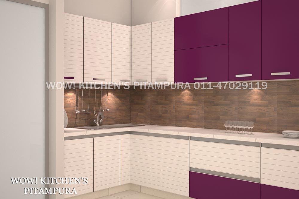 L Shaped Modular Kitchen