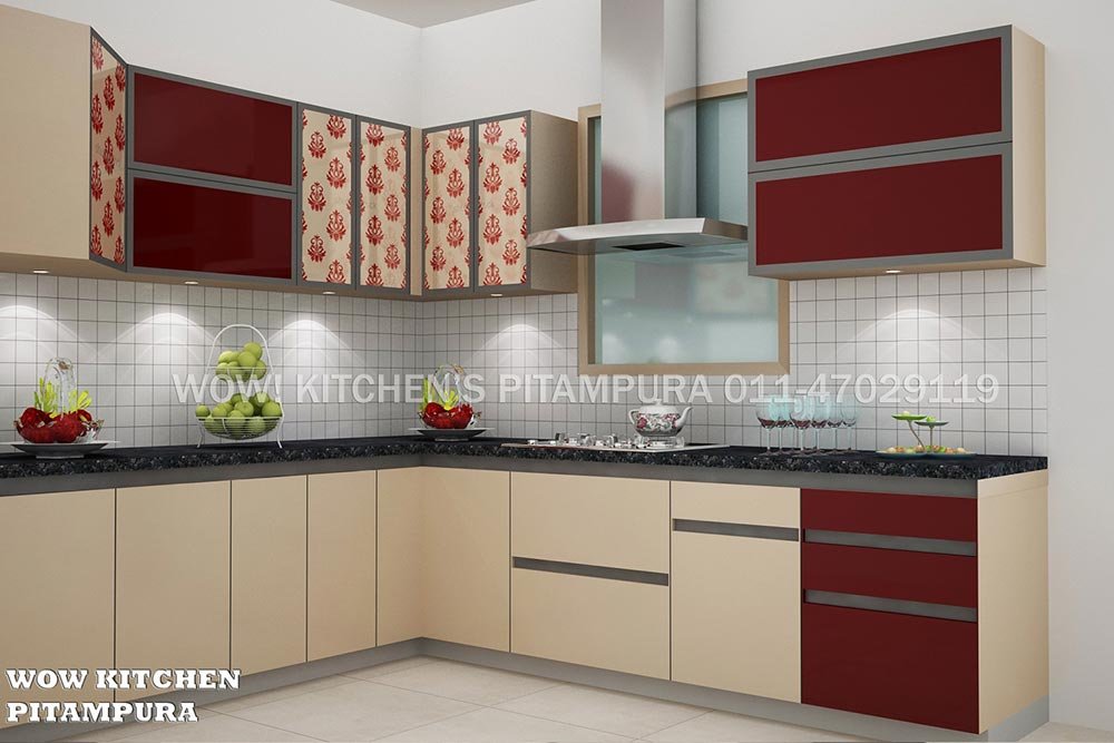 L shape kitchen design