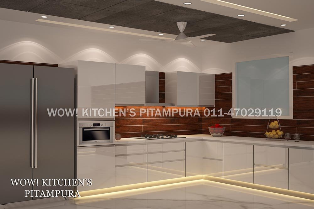 L Shaped Modular Kitchen