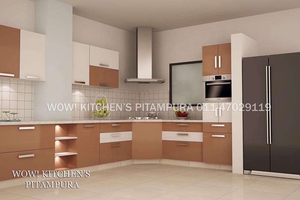 L Shaped Modular Kitchen