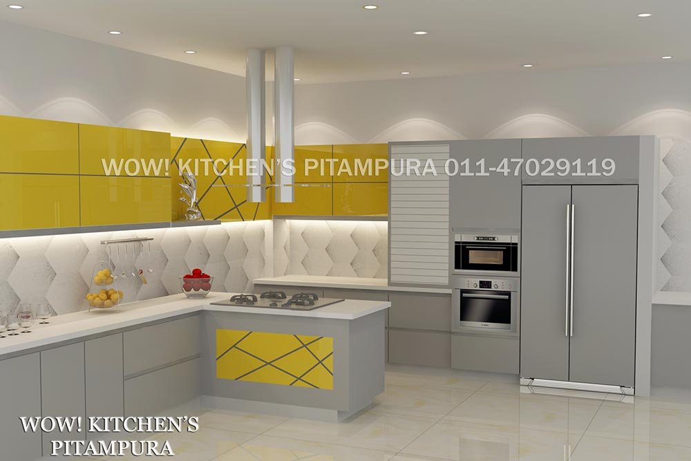 Island shaped kitchen