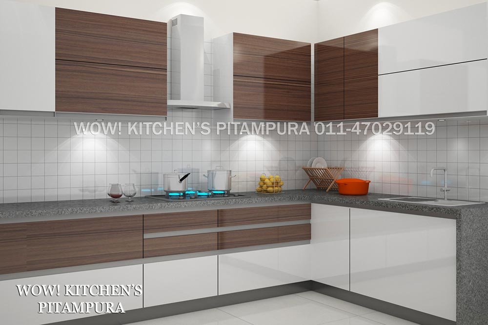 L Shaped Modular Kitchen