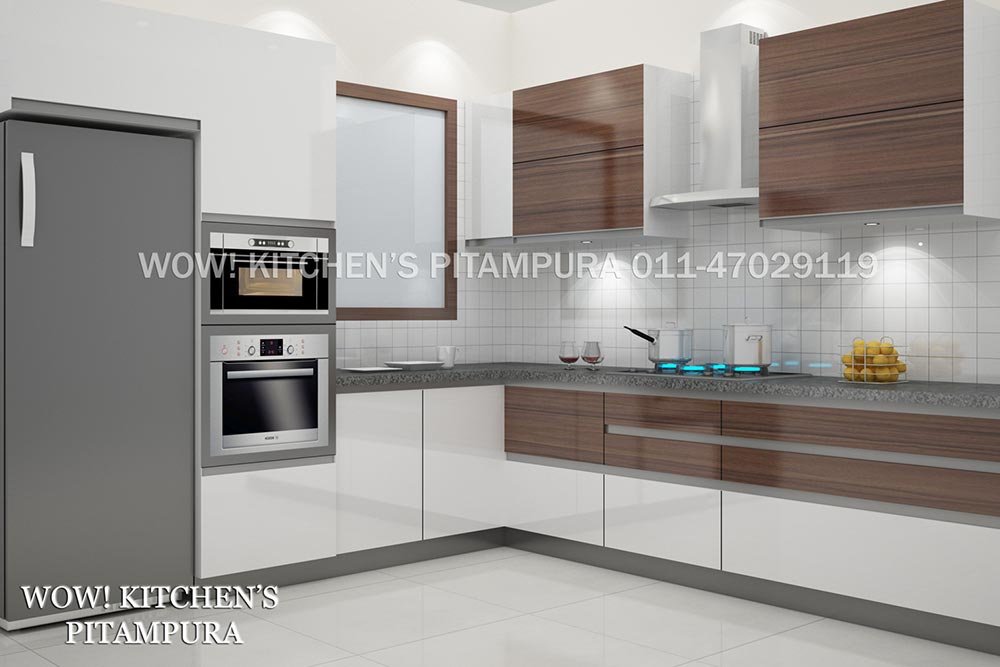 L Shaped Modular Kitchen