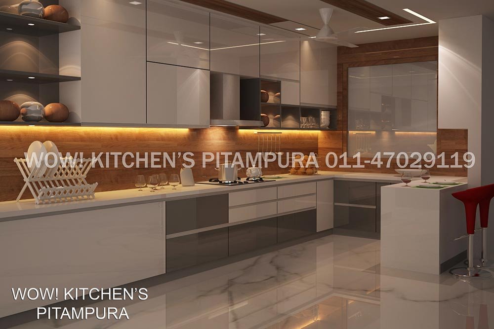 U Shaped Modular Kitchen