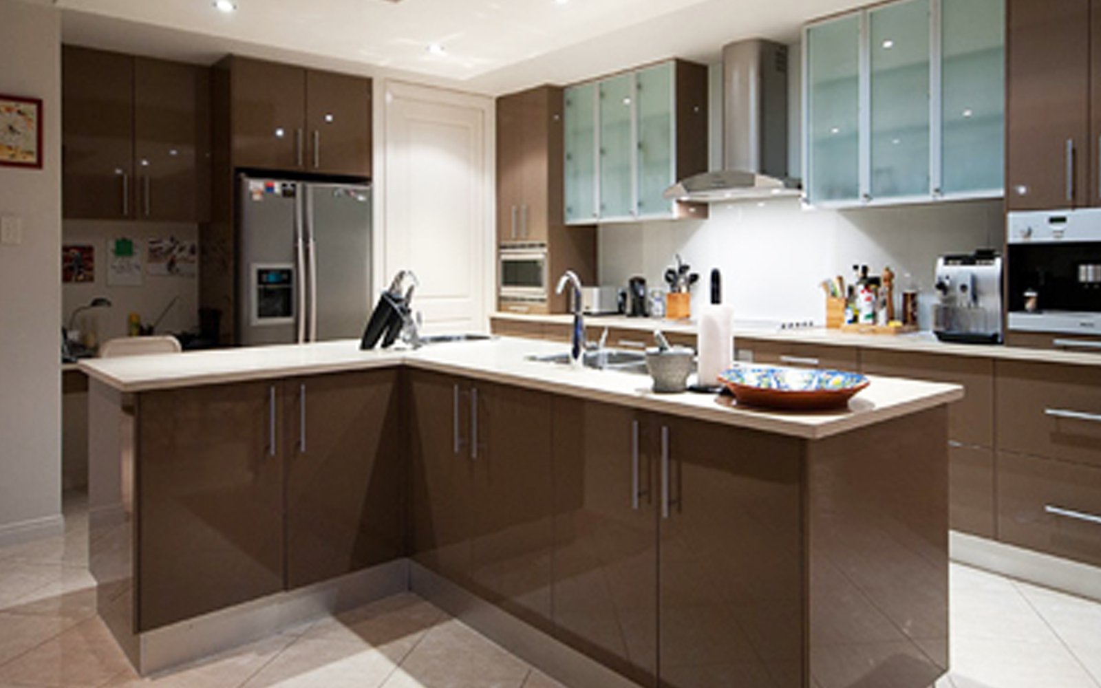 E Shape modular kitchen
